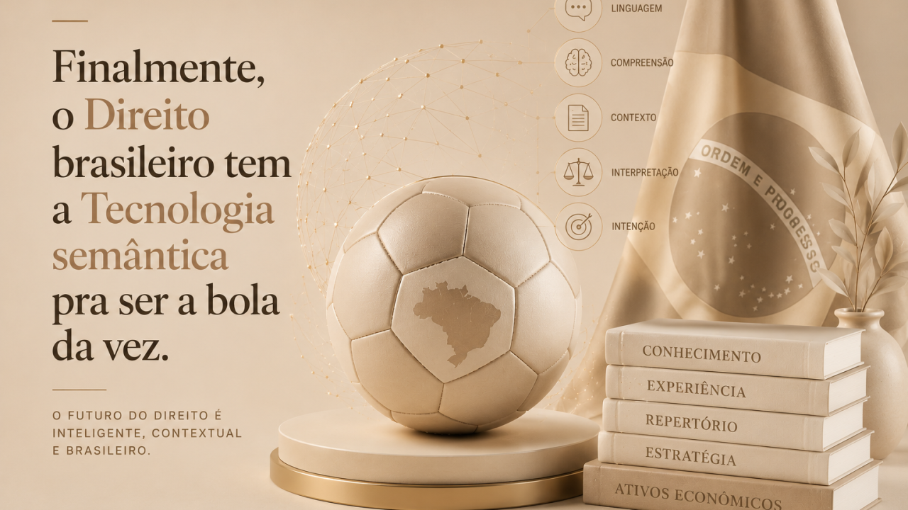 Finalmente, o Direito brasileiro tem a Tecnologia semântica pra ser a bola da vez